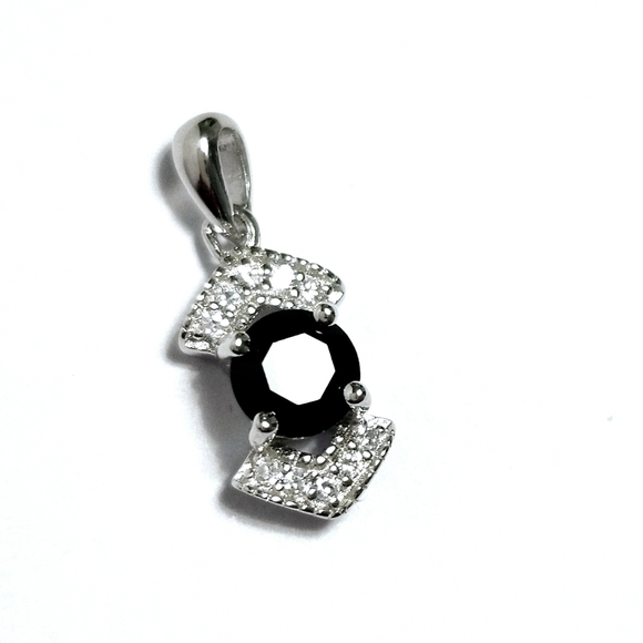 Sapphire 0.25 ct sterling silver pendant - Picture 4 of 8